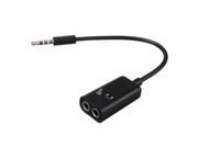 3.5mm Stereo Audio Male to Earphone Headset Microphone Adapter PC Cell Phone