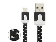 Woven Style Micro USB to USB Data Charging Cable Length 1m Black