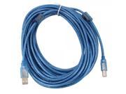 10M USB 2.0 A Male to B Male Printer Cable Blue