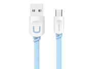 USAMS TPE 2.1A 3.3ft 1M Micro USB Charge Flat Data Cable For Samsung Xiaomi HUAWEI