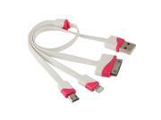 Noodle Style 3 in 1 Multi functional 8 Pin 30 Pin Micro USB Data Cable for iPhone 6 6 Plus iPhone 5 5S 5C iPad Air iPad mini All Micro USB Tab PC