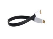Noodle Style Micro USB Data Transfer Charge Cable Suitable for Samsung Galaxy HTC Nokia Lumia Length 22cm Black