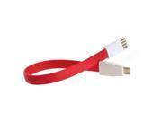 Noodle Style Micro USB Data Transfer Charge Cable Suitable for Samsung Galaxy HTC Nokia Lumia Length 22cm Red