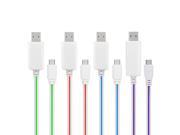 Visual Current Flowing Light Micro USB Charging Data Cable For Cellphone Powerbank Tablet