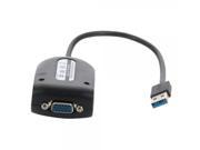 USB 3.0 Male to VGA Female Converter Black