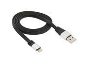 Noodle Style USB Sync Charging Cable for iPhone 6 6 Plus iPhone 5 5C 5S iPad Air Length 1m Black