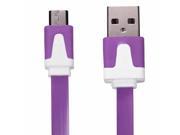 2M Noodle Flat Pattern Micro USB 2.0 Data Sync Cable For Smartphone