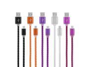 Universal Weave Leather 1m Micro USB 2A Charge Data Cable For Xiaomi Huawei Meizu UMI Doogee HTC