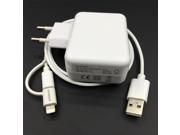 Yellowknife EU Dual USB Ports Wall Charger And MFI Lightning 2 In 1 Charger Cable For iPhone iPad iPod