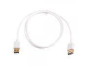 1M USB 3.0 A Male to A Female Cable 28 32AWG OD=4.0mm White
