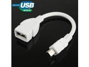 Mini 5 pin USB to USB 2.0 AM OTG Adapter Cable Length 12cm White