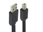 Noodles Style USB 2.0 Printer Extension AM to BM Cable Length 1.5m Black