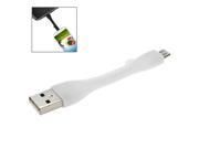 Portable Flexible Micro USB to USB Data Cable Charging Cable Length 7cm White