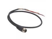 0.6m PVC Copper Video Surveillance 6C Aviation Male Connection Cable Black