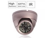 1 3? HD Color Sony CCD 420TVL 24 IR LED Metal Indoor Security Dome Camera