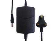 UK Plug AC Adapter 12V 2A for CCD Cameras Output Tips 5.5 x 2.1mm Black