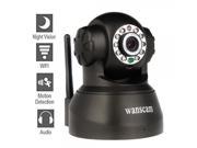 Wanscam JW0008 Wireless Wifi Night Vision P2P IP Camera with Angle Control Black EU Plug