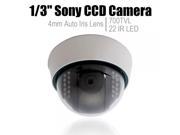 1 3? Sony CCD 700TVL 22IR LED Indoor Dome Security Camera