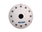 ESCAM QP130 Fish Eye 360 Degree 1.3MP IR Cut H.264 Onvif P2P Day Night Support Mobile APP SD Card Security IP Camera
