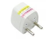 Universal US to EU Travel Plug Converter Power Adapter White