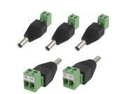 5.5 x 2.1mm DC Power Male Connector for CCTV Camera Pack of 5