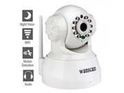Wanscam JW0008 Wireless Wifi Night Vision P2P IP Camera with Angle Control White EU Plug