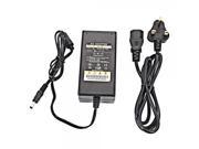 WEI 1260 DC 12V 6A Power Adapter with Cable UK Standard for Security Camera Black