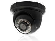 1 4? CMOS 1000TVL 3.6mm 12 LED NTSC IR CUT Security Dome Camera Black