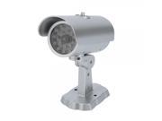 IR Bullet Fake Dummy Surveillance Security Camera with Flashing LED Light