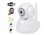 Wireless WIFI Two way Audio Pan Tilt P2P IP Camera with Motion Detection White