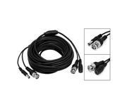 CCTV Surveillance Camera Video Cable w. BNC Connector Length 15m Black