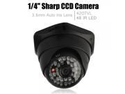 1 4? Sharp CCD HD 420TVL Dome 48IR LED Indoor Security Camera Black