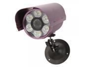 1 3? SONY CCD 6 IR LED White Light CCTV Lens Night Vison Security Camera Purple