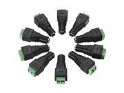 10 Pcs In 1 5.5 x 2.1 mm DC Power Female Jack Connector Cable Adapter