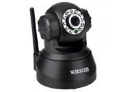 Wanscam JW0009 Wireless Night Vision Pan Tilt P2P IP Camera with TF Card Slot Black EU Plug