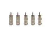 5pcs Female BNC to Male RCA Cable Adapter for Surveillance System Silver