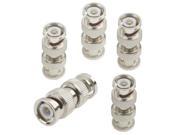 BNC Male to Male Coaxial Coupler Adapter Connector Pack of 5