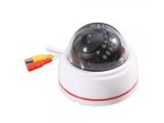 1 3? Sony CCD 420TVL 24IR LED Plastic Conch Type Security Camera White Red