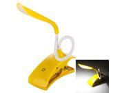 Flexible and Efficient Mini LED Touch Cilp Light Clamp Desk Lamp White Light Yellow