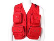 Outerwear Mens Sports Outdoor Loose Vest Mesh Breathable Canvas Pocket Zipper Vests