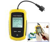 Portable Fish Finder 2.0 inch Display Depth readings from 2.0 to 328ft 0.6 100m Yellow
