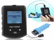 Portable Dot Matrix Sonar Fish Finder Black