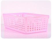 Hollow Plastic Storage Box Pink Size L