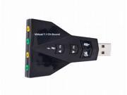 USB 2.0 to Audio Sound Card Adapter Virtual 5.1 Channel Double Microphone and Headset