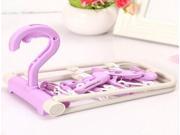 10 Clip Hanger Foldable Purple