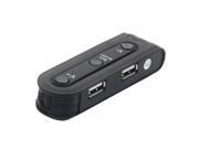Upright USB Sound Card Audio Adapter Hub with Cable Black
