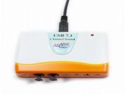 External USB 7.1 Sound Audio Box Card Adapter Orange