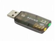USB 2.0 to Mic Speaker 5.1 Audio Sound Card Adapter Coffee