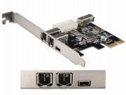 PCI Express x1 PCI E FireWire 1394a IEEE1394 Video Capture Card 3 Port For Desktop