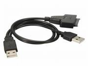 Double USB 2.0 Adapter Cable 7 15pin Male to Male for Laptop 2.5HDD Hard Disk Drive
